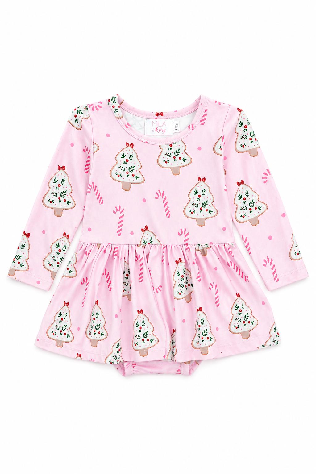 Christmas Cookies L/S Twirl Bodysuit - Aaria Tees