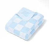 Checker Jacquard Knit Baby Blanket - Aaria Tees Aaria Tees