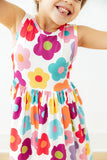 Cheerful Blooms Tank Twirl Dress - Aaria Tees Aaria Tees
