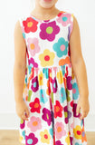 Cheerful Blooms Tank Twirl Dress - Aaria Tees Aaria Tees