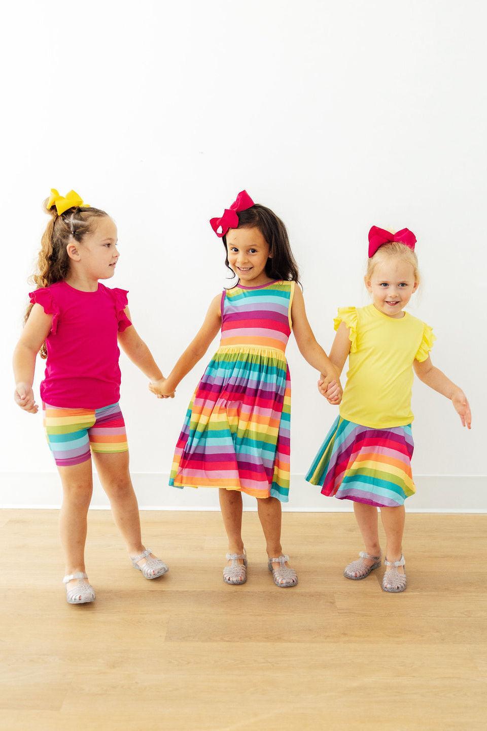 Cheerful Stripes Twirl Skort - Aaria Tees Aaria Tees