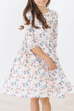 Cheetah Girl 3/4 Sleeve Pocket Twirl Dress - Aaria Tees Aaria Tees