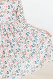 Cheetah Girl 3/4 Sleeve Pocket Twirl Dress - Aaria Tees Aaria Tees