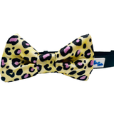 Cheetah Print Yellow Dog Bow Tie Aaria Tees