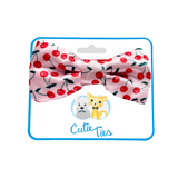 Cherries Print Cherry Pink Dog Bow Tie Aaria Tees