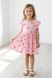 Cherry Sweet Flutter Sleeve Twirl Dress - Aaria Tees Aaria Tees