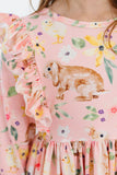 Chicks & Bunnies Ruffle Twirl Dress - Aaria Tees Aaria Tees