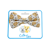 Chocolate Chip Cookie White Dog Bow Tie Aaria Tees