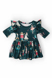 Christmas Ballet Twirl Flutter Bodysuit - Aaria Tees Aaria Tees