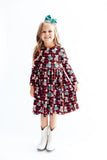 Christmas Bears L/S Pocket Twirl Dress - Aaria Tees Aaria Tees