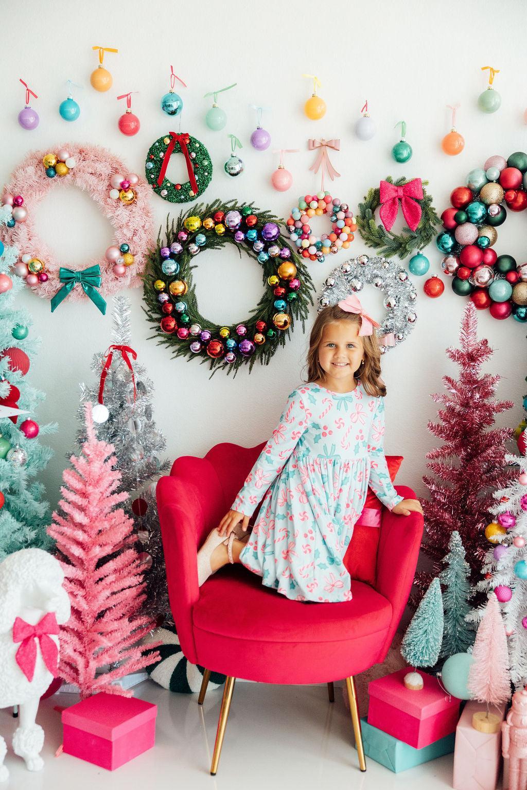 Christmas Cheer L/S Pocket Twirl Dress - Aaria Tees Aaria Tees