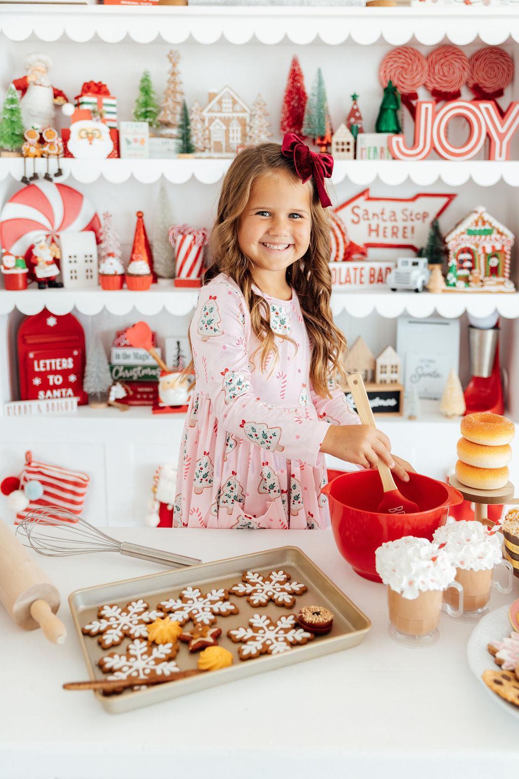 Christmas Cookies L/S Pocket Twirl Dress - Aaria Tees Aaria Tees