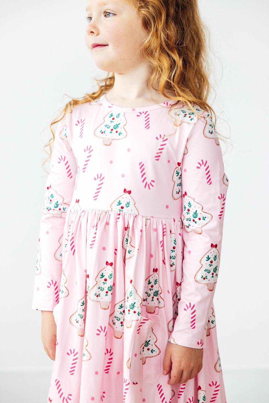 Christmas Cookies L/S Pocket Twirl Dress - Aaria Tees Aaria Tees