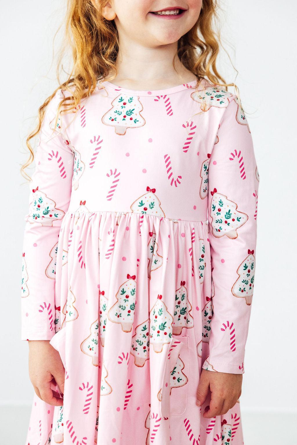 Christmas Cookies L/S Pocket Twirl Dress - Aaria Tees Aaria Tees