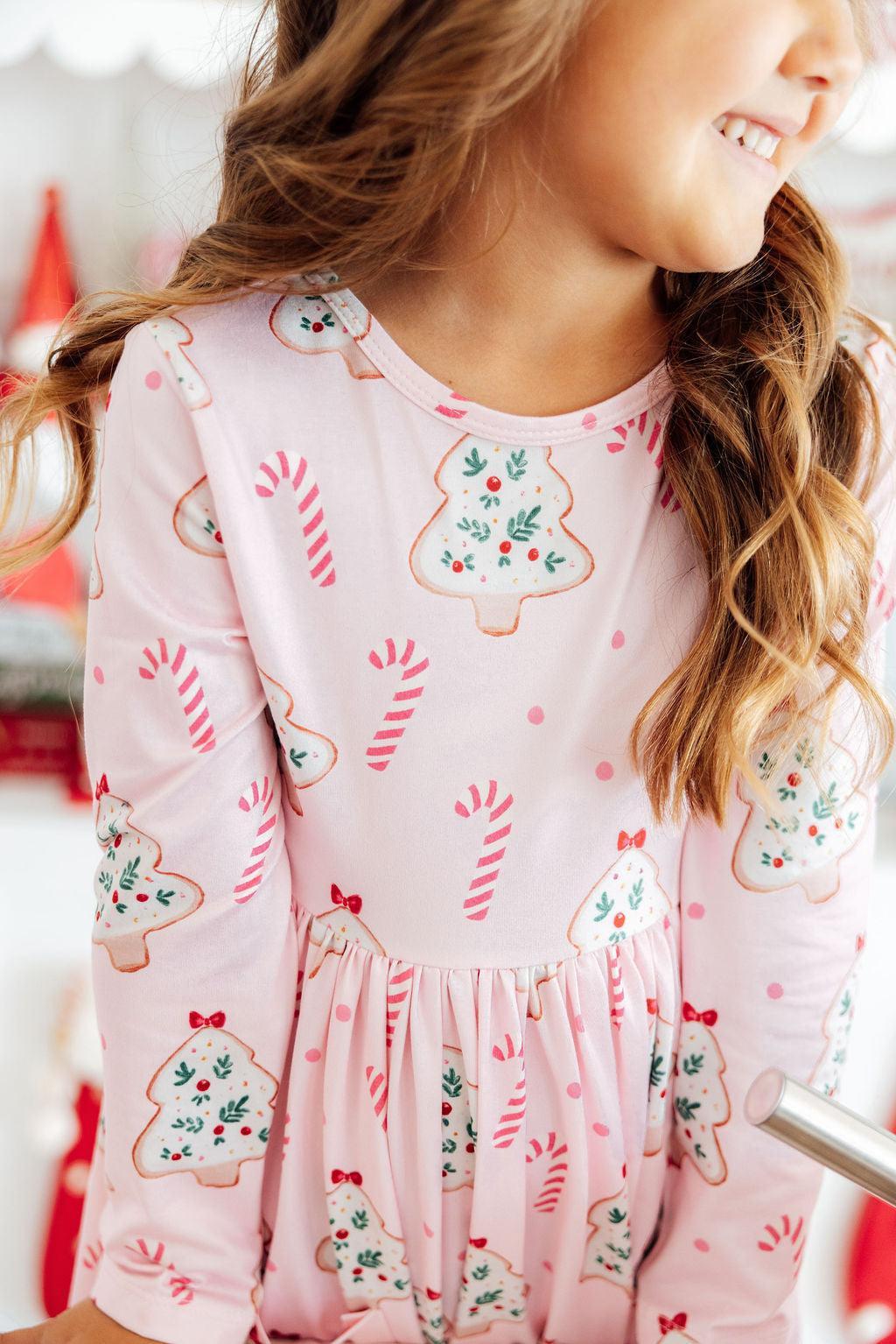 Christmas Cookies L/S Pocket Twirl Dress - Aaria Tees Aaria Tees