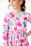 Christmas Cowgirl L/S Pocket Twirl Dress - Aaria Tees Aaria Tees