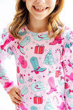 Christmas Cowgirl L/S Ruffle Tee - Aaria Tees Aaria Tees