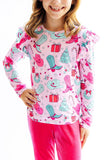 Christmas Cowgirl L/S Ruffle Tee - Aaria Tees Aaria Tees