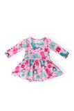 Christmas Cowgirl L/S Twirl Bodysuit - Aaria Tees Aaria Tees