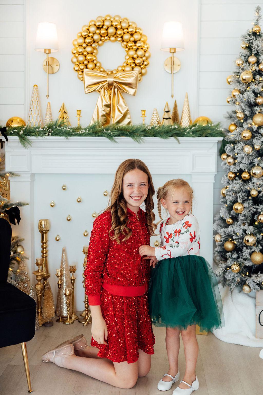 Christmas Cutie L/S Tutu Dress - Aaria Tees Aaria Tees
