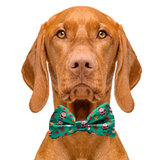 Christmas Festive Green Holiday Dog Bow Tie Aaria Tees