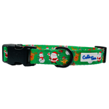 Christmas Festive Green Holiday Dog Collar Aaria Tees