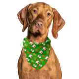 Christmas Festive Green Holiday Tie On Dog Bandana Aaria Tees