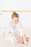 Clara's Christmas 3/4 Sleeve Ruffle Twirl Dress - Aaria Tees Aaria Tees