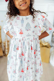 Clara's Christmas 3/4 Sleeve Ruffle Twirl Dress - Aaria Tees Aaria Tees