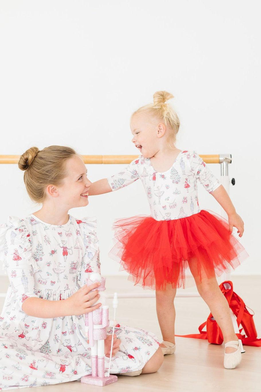 Clara's Christmas 3/4 Tutu Leotard - Aaria Tees Aaria Tees