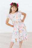 Class Act Flutter Sleeve Twirl Dress - Aaria Tees Aaria Tees