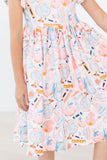 Class Act Flutter Sleeve Twirl Dress - Aaria Tees Aaria Tees