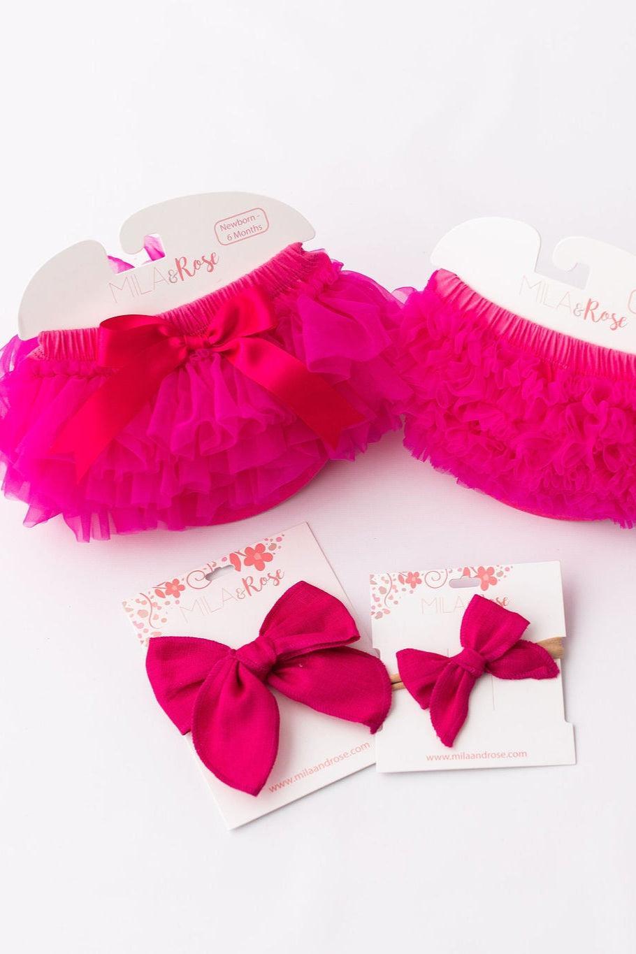 Hot Pink Ruffle Tutu Bloomer - Aaria Tees Aaria Tees