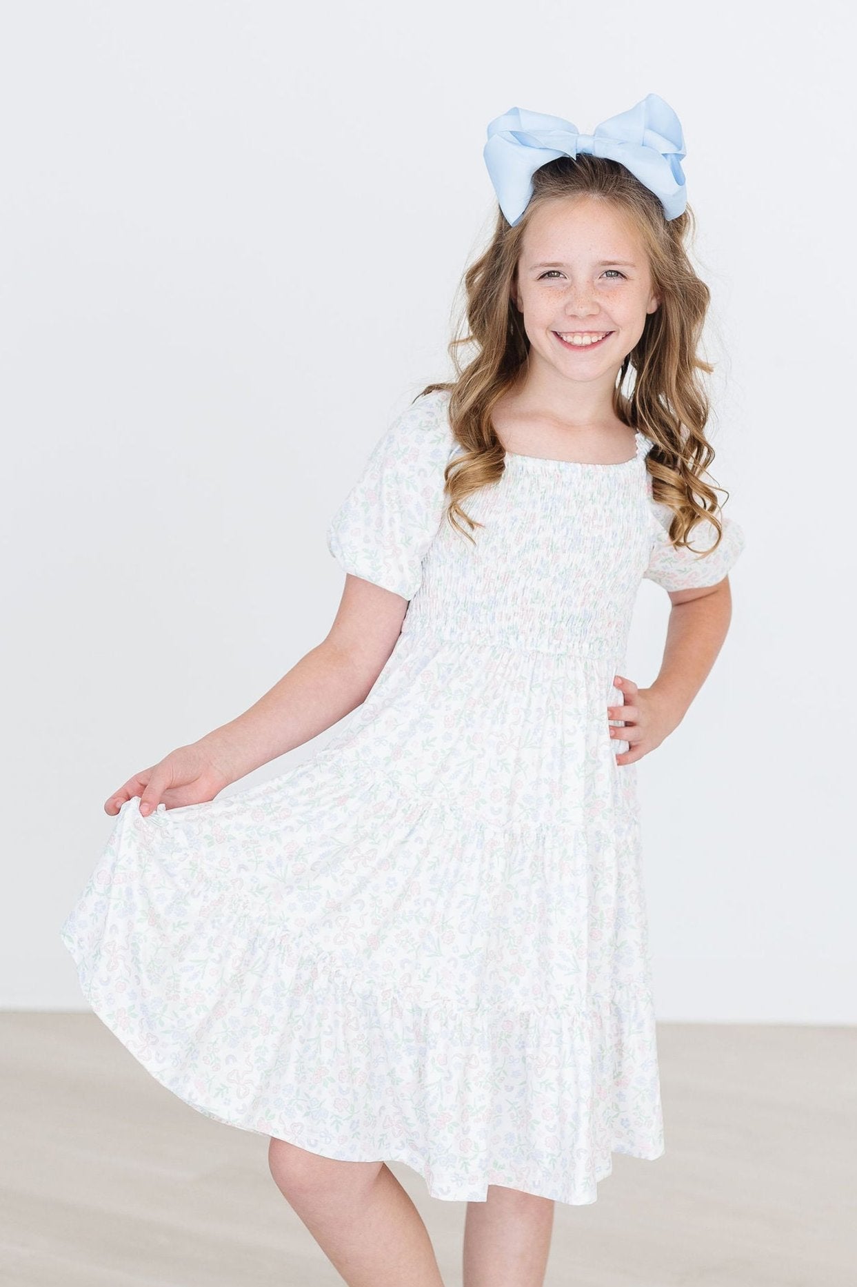 Cloud 9 Smocked Ruffle Dress - Aaria Tees Aaria Tees