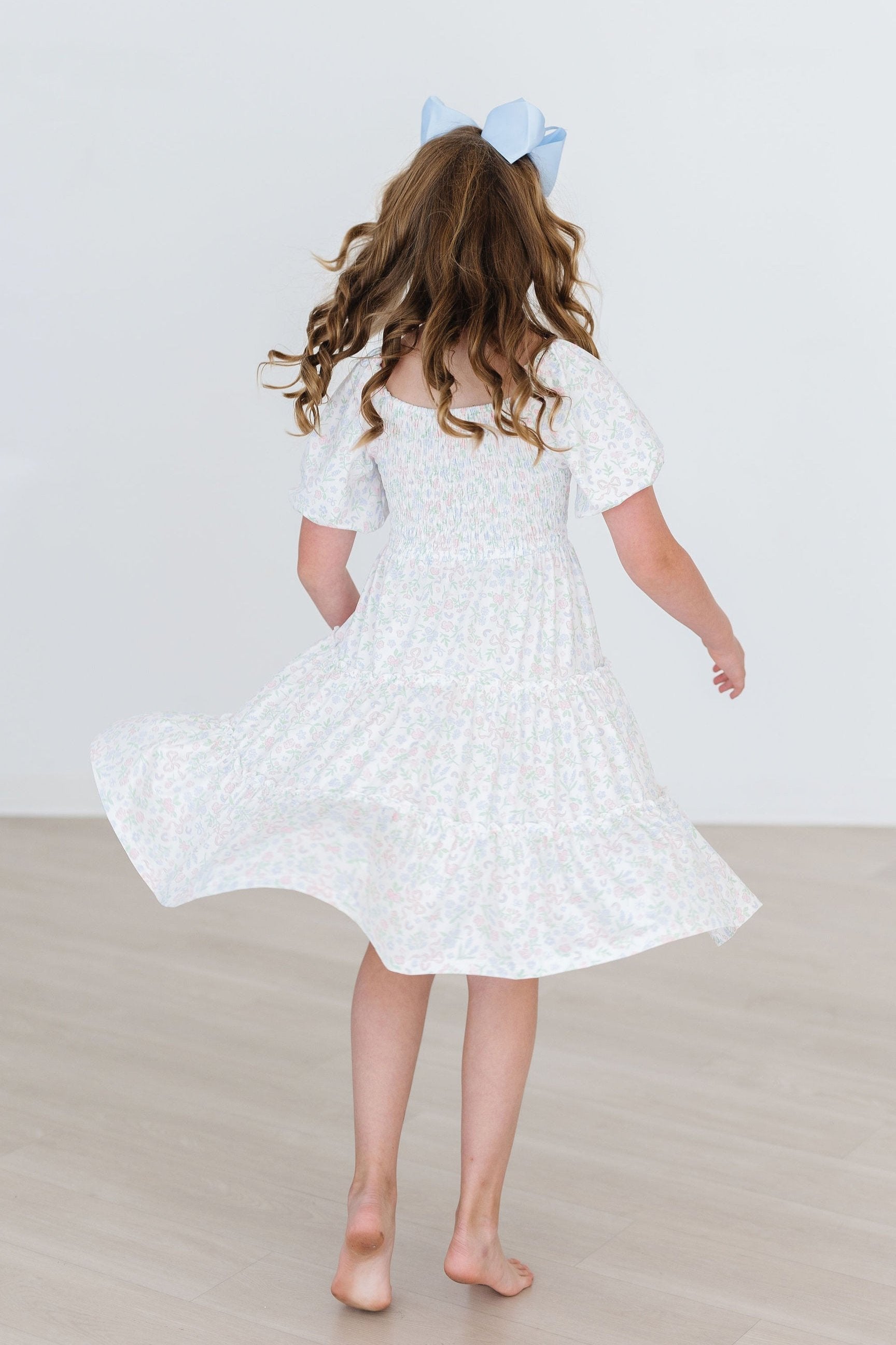 Cloud 9 Smocked Ruffle Dress - Aaria Tees Aaria Tees