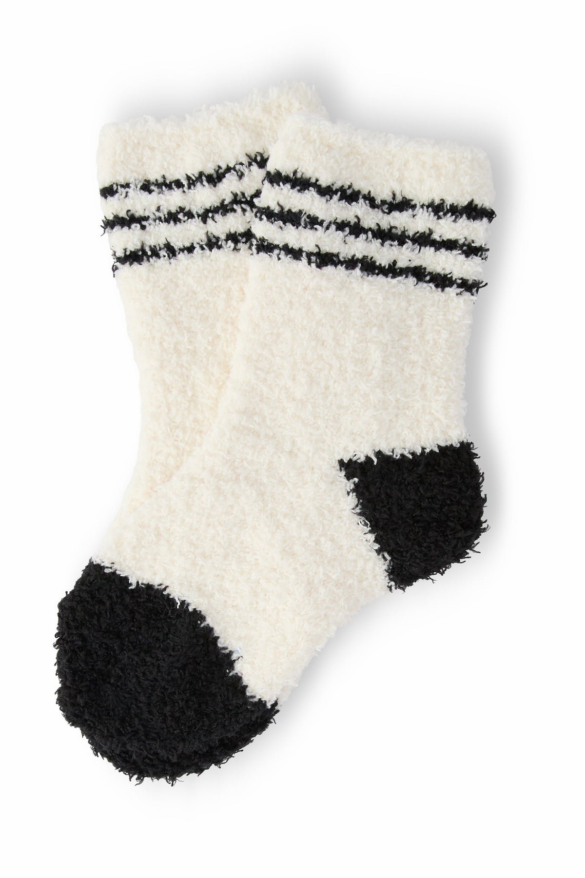Coconut/Black Sporty Cozy Socks - Aaria Tees