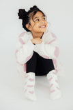 Coconut/Light Pink Heart Cozy Socks - Aaria Tees Aaria Tees