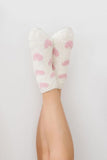 Coconut/Light Pink Heart Cozy Socks - Aaria Tees Aaria Tees