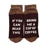 Bring Me A Cup Of Coffee Novelty Socks Aaria Tees