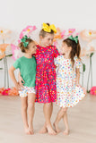 Colorful Dots S/S Pocket Twirl Dress - Aaria Tees Aaria Tees