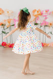 Colorful Dots S/S Pocket Twirl Dress - Aaria Tees Aaria Tees