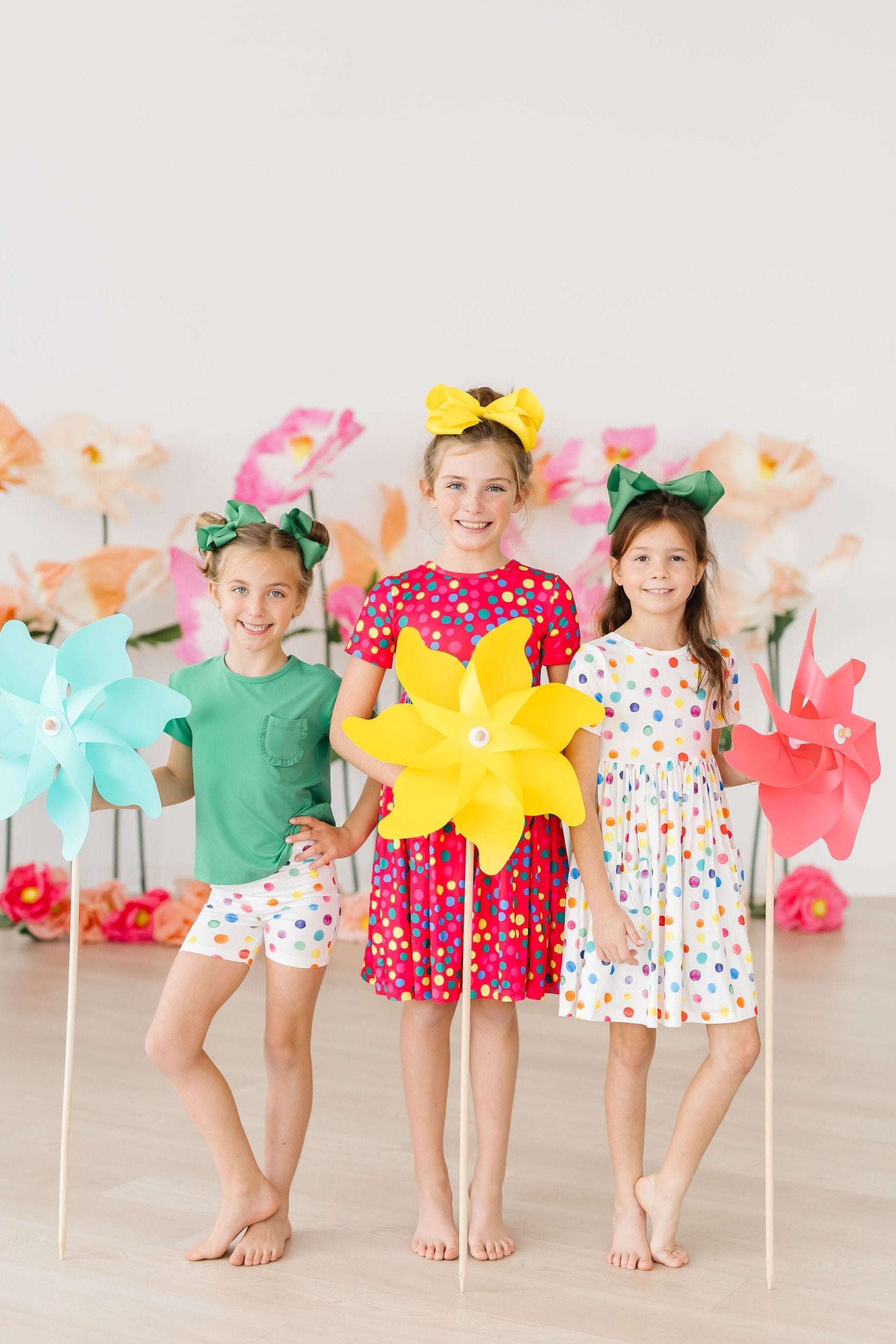 Colorful Dots S/S Pocket Twirl Dress - Aaria Tees Aaria Tees