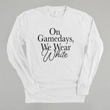 On Game Days, We Wear White Aaria Tees