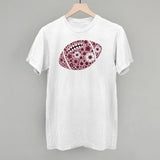 Floral Football Maroon Aaria Tees
