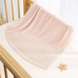 Classic Knit Cotton Baby Blanket in Beige - Aaria Tees Aaria Tees