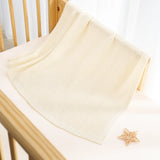 Classic Knit Cotton Baby Blanket in Cream - Aaria Tees Aaria Tees