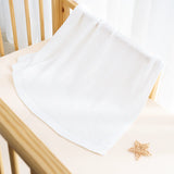 Classic Knit Cotton Baby Blanket in White - Aaria Tees Aaria Tees