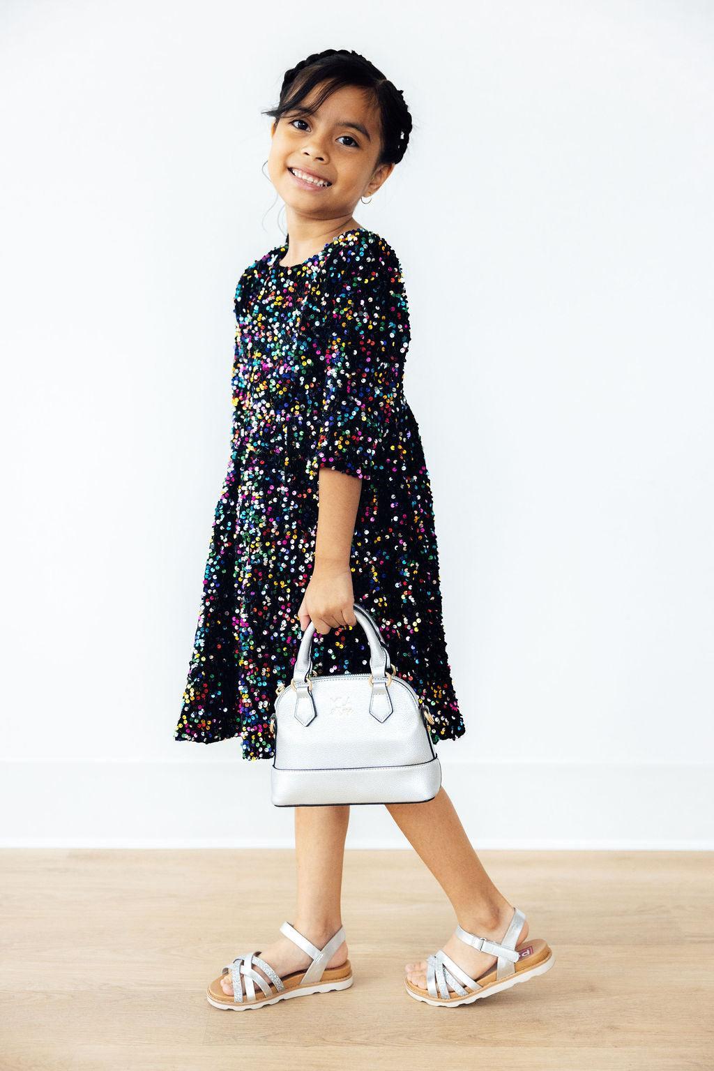 Confetti Velvet Sequin Dress - Aaria Tees Aaria Tees