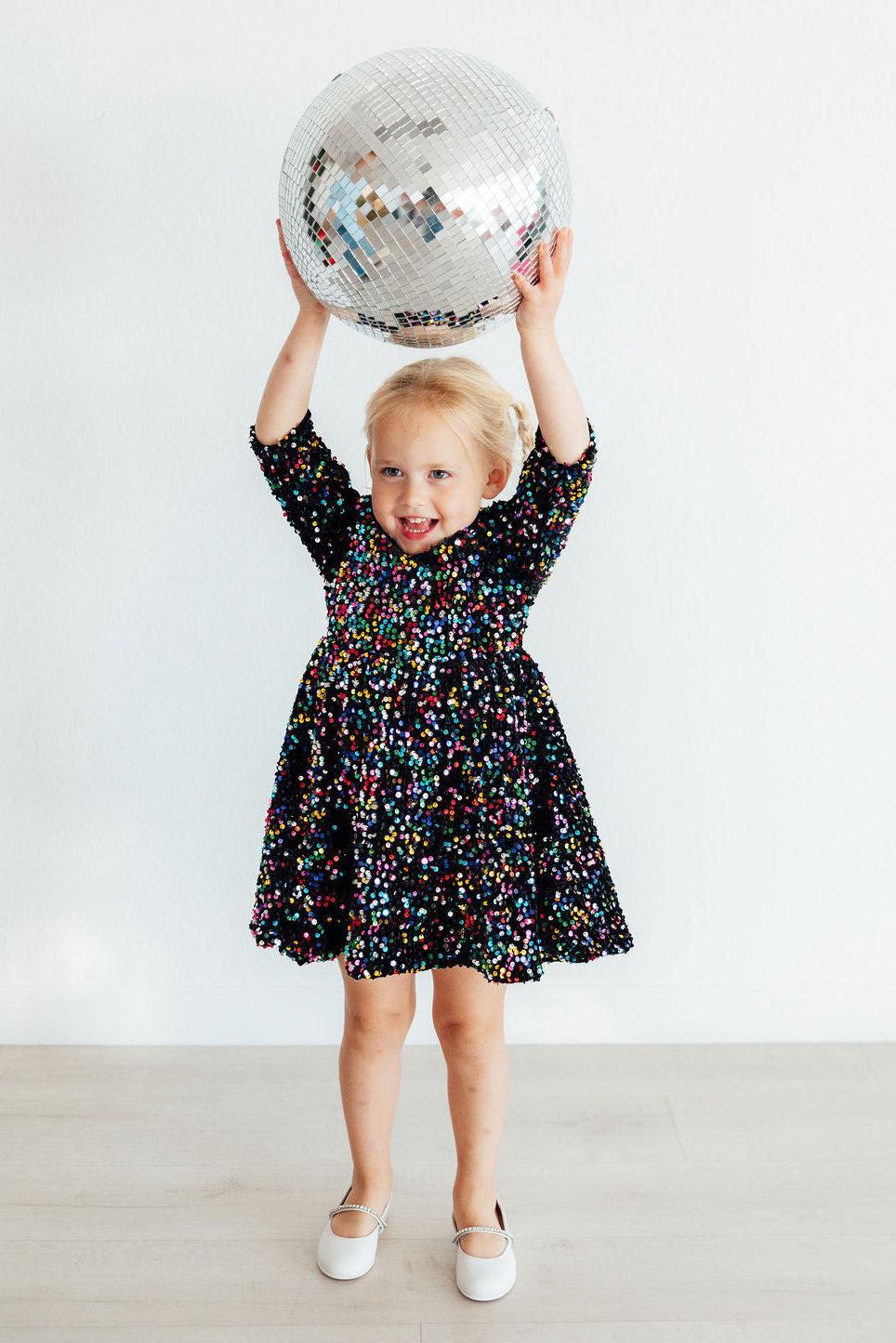 Confetti Velvet Sequin Dress - Aaria Tees Aaria Tees