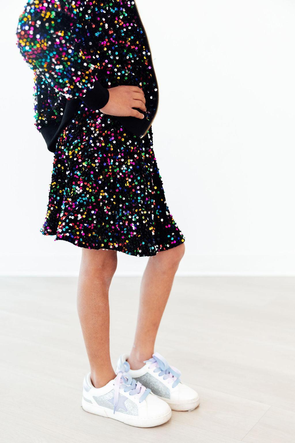 Confetti Velvet Sequin Twirl Skort - Aaria Tees Aaria Tees